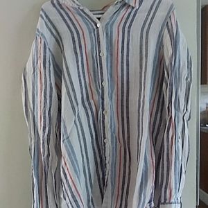 Jones & Co linen button down shirt